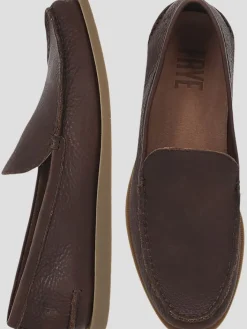 Loafers & Slip-ons-Frye Mason Leather Moc Toe Loafers Brown