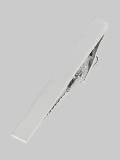 Jewelry|Tie Bars & Cufflinks-Pronto Uomo Matte Tie Bar Silver
