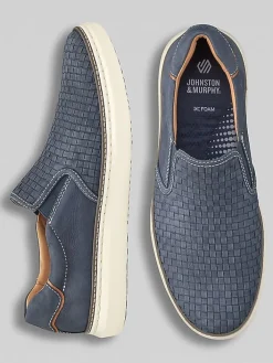 Casual Shoes|Casual Shoes-Johnston &Amp; Murphy McGuffey Woven Shoes Navy