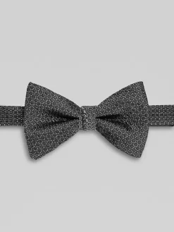 Formal Accessories|Bow Ties-Calvin Klein Metallic Check Big Bow Tie Black