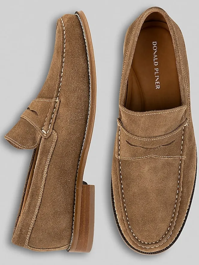 Loafers & Slip-ons-Donald Pliner Miles Penny Loafers Dark Taupe