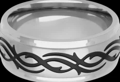 Jewelry|Tie Bars & Cufflinks-Gtx 9mm Wire Design Stainless Steel Band Gray And Black