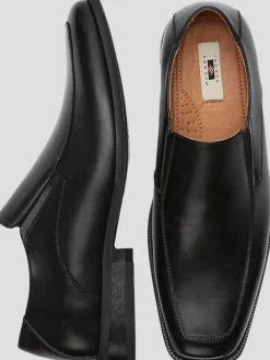 Loafers & Slip-ons|Dress & Formal Shoes-Joseph Abboud Moc Toe Dress Loafers Black