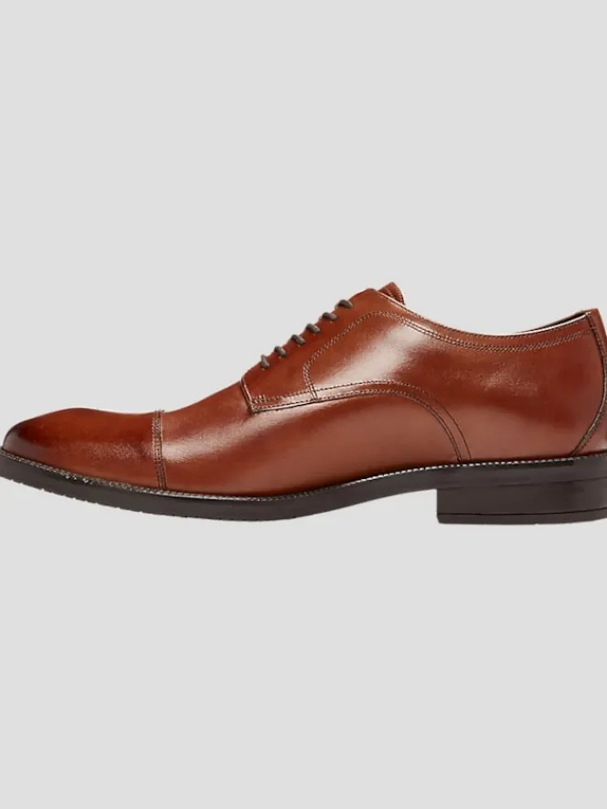 Oxfords|Dress & Formal Shoes-Cole Haan Modern Essentials Leather Cap Toe Oxfords Cognac