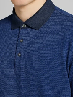 Casual Shirts|Polos-Joseph Abboud Modern Fit Basketweave Jacquard Polo Light Grey