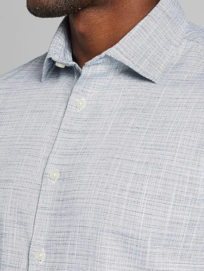 Button Up Shirts|Casual Shirts-Joseph Abboud Modern Fit Button Up Shirt Navy