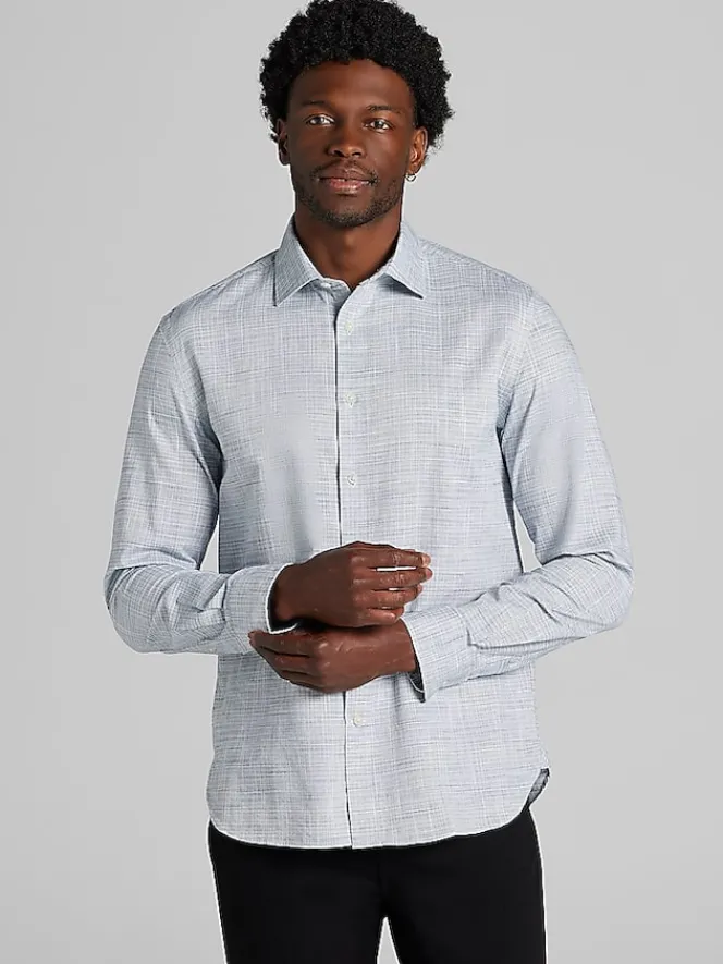 Button Up Shirts|Casual Shirts-Joseph Abboud Modern Fit Button Up Shirt Navy