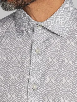 Button Up Shirts|Casual Shirts-Joseph Abboud Modern Fit Button Up Shirt Grey