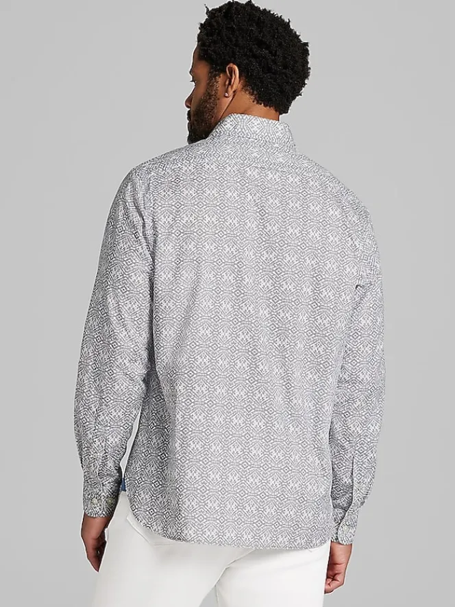 Button Up Shirts|Casual Shirts-Joseph Abboud Modern Fit Button Up Shirt Grey