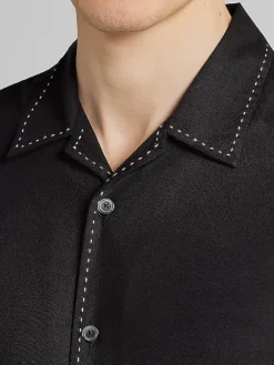 Button Up Shirts|Casual Shirts-Pronto Uomo Modern Fit Button Up Shirt Black