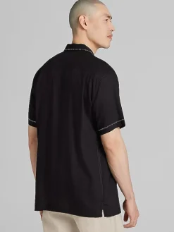 Button Up Shirts|Casual Shirts-Pronto Uomo Modern Fit Button Up Shirt Black