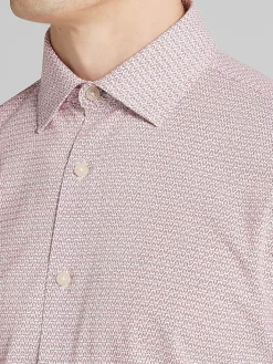 Button Up Shirts|Casual Shirts-Joseph Abboud Modern Fit Button Up Shirt Red