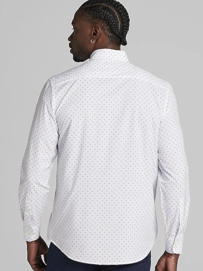 Button Up Shirts|Long Sleeve Button Up Shirts-Pronto Uomo Modern Fit Button Up Shirt Blue