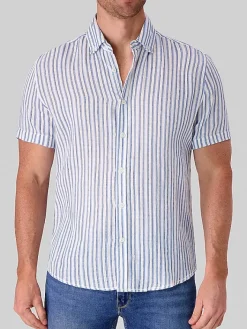 Button Up Shirts|Casual Shirts-Report Collection Modern Fit Button Up Shirt Navy And Blue