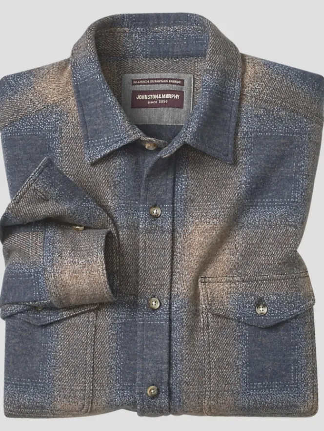 Button Up Shirts|Casual Shirts-Johnston &Amp; Murphy Modern Fit Button Up Shirt Brown