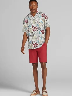 Button Up Shirts|Casual Shirts-Pronto Uomo Modern Fit Camp Shirt Multi