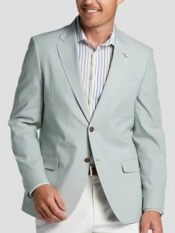 Sport Coats|Sport Coats-Nautica Modern Fit ChambRayon Sport Coat Blue/Postman