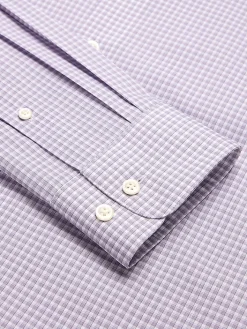 Patterned Dress Shirts|Dress Shirts-Wilke-Rodriguez Modern Fit Check Dress Shirt Purple