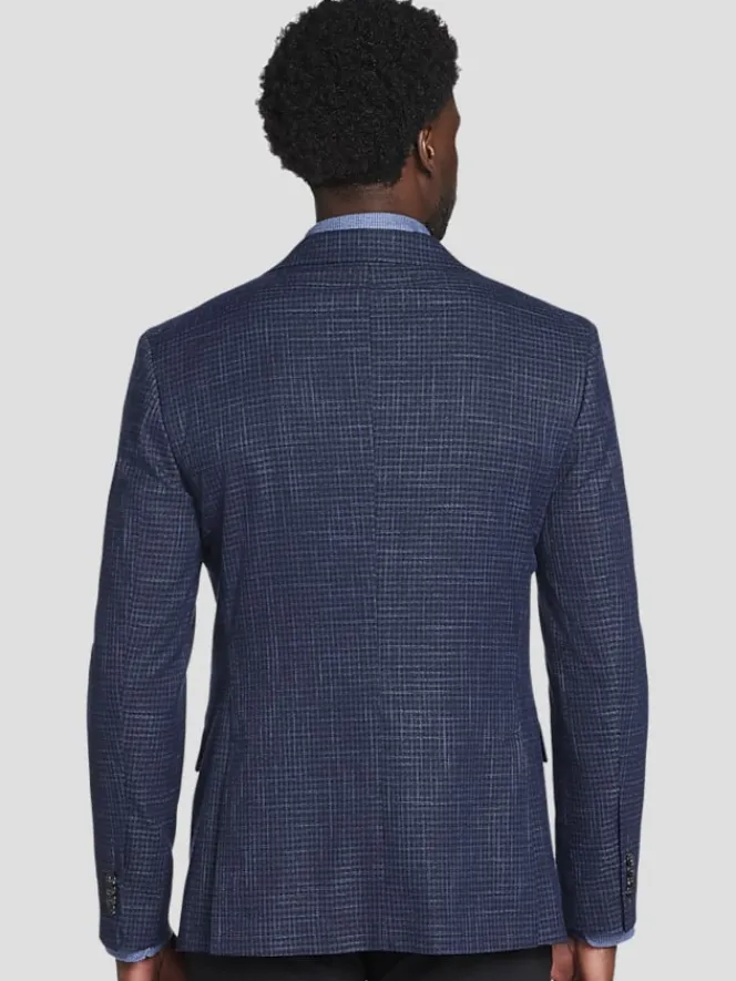 Sport Coats|Sport Coats-Awearness Kenneth Cole Modern Fit Check Sport Coat Blue Check