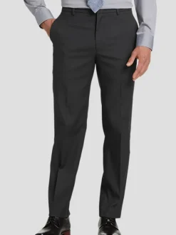Dress Pants|Big & Tall Pants-Awearness Kenneth Cole Modern Fit Dress Pants Black Solid