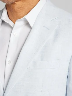 Sport Coats|Sport Coats-Nautica Modern Fit Fancy Tweed Plaid Sport Coat Light Blue