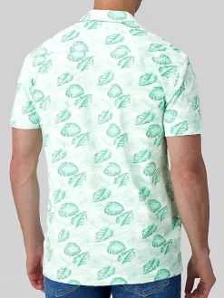 Button Up Shirts-Report Collection Modern Fit Fern Short Sleeve Camp Shirt Kelly Green