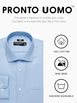 Formal Shirts|Dress Shirts-Pronto Uomo Modern Fit French Cuff Tuxedo Formal Shirt Tuxedo White