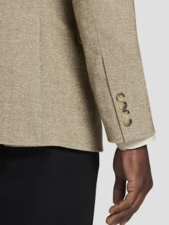 Sport Coats|Sport Coats-Pronto Uomo Modern Fit Herringbone Sport Coat Grey Bone