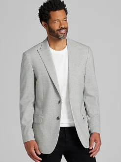 Big & Tall Sport Coats|Casual Shop-Awearness Kenneth Cole Modern Fit Houndstooth Sport Coat Grey/White Houndstooth