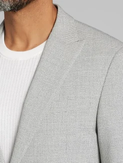 Big & Tall Sport Coats|Casual Shop-Awearness Kenneth Cole Modern Fit Houndstooth Sport Coat Grey/White Houndstooth