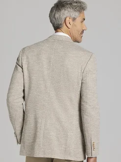 Big & Tall Sport Coats|Casual Shop-Joseph Abboud Modern Fit Knit Sport Coat Tan Tic