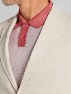 3-piece Suits|Suit Separates-JOE Joseph Abboud Modern Fit Knit Suit Jacket Tan Stripe