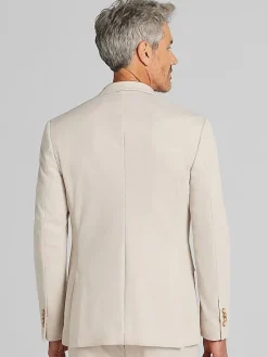 3-piece Suits|Suit Separates-JOE Joseph Abboud Modern Fit Knit Suit Jacket Tan Stripe