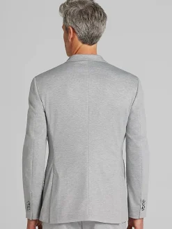 3-piece Suits|Suit Separates-JOE Joseph Abboud Modern Fit Knit Suit Jacket Grey Birdseye