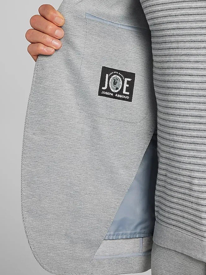 3-piece Suits|Suit Separates-JOE Joseph Abboud Modern Fit Knit Suit Jacket Grey Birdseye