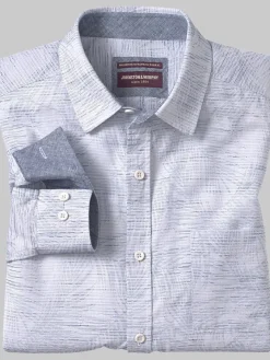 Button Up Shirts|Casual Shirts-Johnston &Amp; Murphy Modern Fit Linen Blend Button Up Shirt Lt Blue