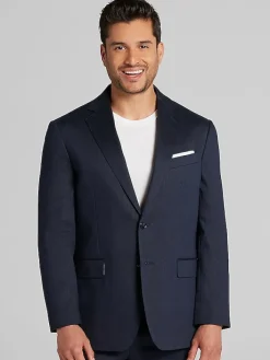 Linen Suits|3-piece Suits-Joseph Abboud Modern Fit Linen Blend Suit Jacket Chocolate Brown