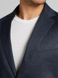 Linen Suits|3-piece Suits-Joseph Abboud Modern Fit Linen Blend Suit Jacket Chocolate Brown