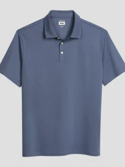 Casual Shop|Casual Shirts-Joseph Abboud Modern Fit Luxe Cotton Polo Black