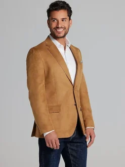 Casual Shop|Big & Tall Sport Coats-Nautica Modern Fit Microsuede Sport Coat Blue