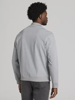 Outerwear-Awearness Kenneth Cole Modern Fit Mini Check Bomber Jacket Light Grey