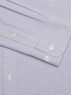 Patterned Dress Shirts|Designer Dress Shirts-Joseph Abboud Modern Fit Mini Check Performance Dress Shirt Lavender