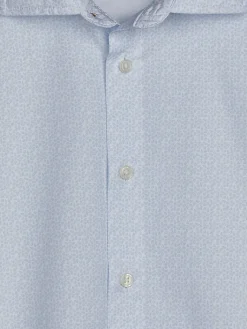 Button Up Shirts-Joseph Abboud Modern Fit Mosaic Dot Button Up Shirt Light Blue