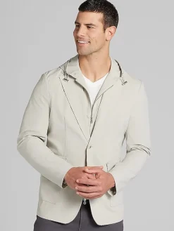 Outerwear-Report Collection Modern Fit Packable Travel Jacket Navy