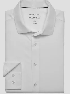 Casual Shirts|Casual Shop-Awearness Kenneth Cole Modern Fit Performance 4-Way Stretch Button Up Shirt Black