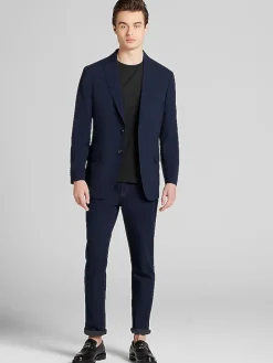 Sport Coats|Sport Coats-Awearness Kenneth Cole Modern Fit Plaid Seersucker Sport Coat Black/White Plaid Seersucker