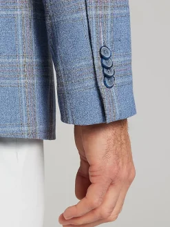 Sport Coats|Sport Coats-JOE Joseph Abboud Modern Fit Plaid Sport Coat Blue Plaid