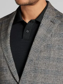 Sport Coats|Sport Coats-Joseph Abboud Modern Fit Plaid Sport Coat Brown Plaid