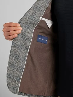 Sport Coats|Sport Coats-Joseph Abboud Modern Fit Plaid Sport Coat Brown Plaid