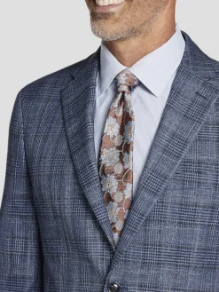 Sport Coats|Sport Coats-Tommy Hilfiger Modern Fit Plaid Sport Coat Blue Plaid